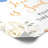 Boy Clothes Pumpkin Herfst Baby shower Love is Swe Poster (Hoek)