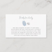 Boy Clothes Waterverf Baby shower Boek voor Baby Informatiekaartje (Voorkant)