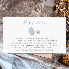 Boy Clothes Waterverf Baby shower Boek voor Baby Informatiekaartje