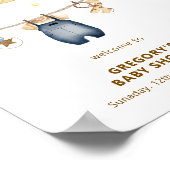 Boy Clothesline Airplane Sky Baby Shower Welcome  Poster (Hoek)