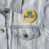 Boy Comic Book Superhero Baby shower Big Sister Ronde Button 5,7 Cm (In situ)