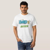 Boy Comic Book Superhero Baby shower Papa T-shirt (Voorkant volledig)