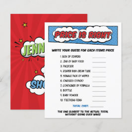 Boy Comic Book Superhero Baby shower Prijs Spel