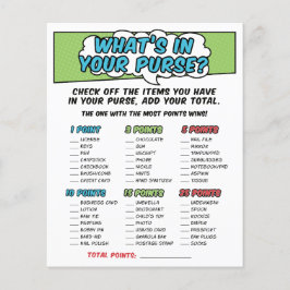 Boy Comic Book Superhero Baby shower Purse spel