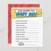 Boy Comic Book Superhero Douche Wensen voor Baby (Voorkant / Achterkant)