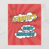 Boy Comic Book Superhero Douche Wensen voor Baby (Achterkant)