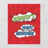 Boy Comic Book Superhero Douche Wensen voor Baby (Achterkant)