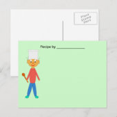 Boy Cook op Groene Getextureerde Leeg Kaart (Voorkant / Achterkant)