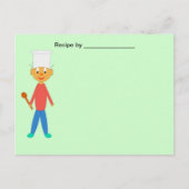 Boy Cook op Groene Getextureerde Leeg Kaart (Voorkant)