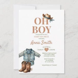 BOY COWBOY outfit baby shower zuidwestelijke cactu Kaart