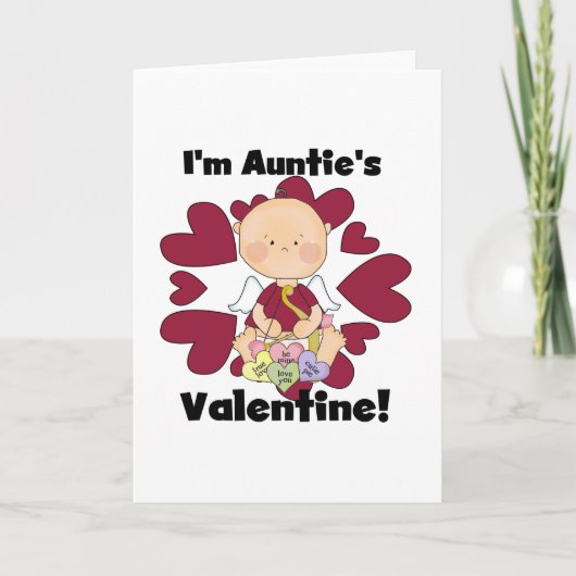 Boy Cupid Auntie's Valentijn Tshirts en Gifts Feestdagen Kaart (Voorkant)