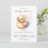 Boy Custom Duck Baby shower Kaart (Staand voorkant)