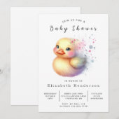 Boy Custom Duck Baby shower Kaart (Voorkant / Achterkant)