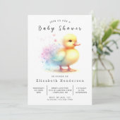 Boy Custom Duck Baby shower Kaart (Staand voorkant)