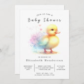 Boy Custom Duck Baby shower Kaart (Voorkant / Achterkant)