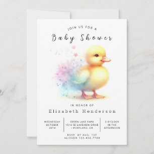 Boy Custom Duck Baby shower Kaart