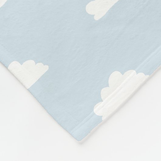 Boy Cute Blue Airplane met naam Kinder Fleece Deken (Hoek)
