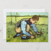 Boy Cutting Grass met Sickle door Vincent van Gogh (Voorkant)