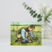 Boy Cutting Grass met Sickle door Vincent van Gogh Briefkaart (Staand voorkant)