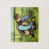 Boy Cutting Grass met Sickle door Vincent van Gogh Legpuzzel (Verticaal)