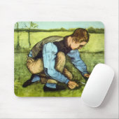 Boy Cutting Grass met Sickle door Vincent van Gogh Muismat (Met muis)