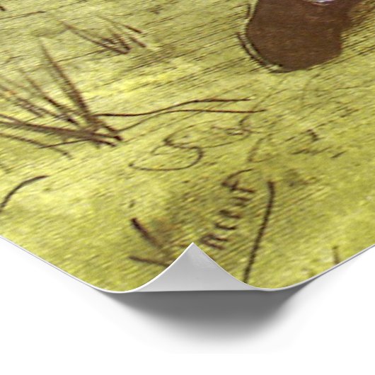 Boy Cutting Grass met Sickle door Vincent van Gogh Poster (Hoek)