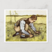 Boy Cutting Grass met Sickle, Vincent van Gogh Briefkaart (Voorkant)