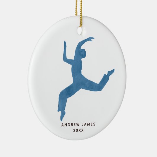 Boy Dancer Persoonlijke Naam Kerstmis Keramisch Ornament (Rechts)