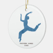 Boy Dancer Persoonlijke Naam Kerstmis Keramisch Ornament (Links)