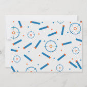 Boy Dart Pistool War verjaardagsfeest foto Kaart (Achterkant)