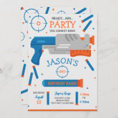 Boy Dart Pistool War verjaardagsfeestje Kaart (Voorkant / Achterkant)