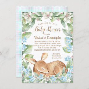 Boy Deer Fawn Baby Shower-uitvindingen Kaart
