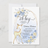 Boy Deer Waterverf Oh Boy Baby shower Kaart (Voorkant)