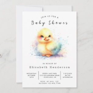 Boy Digital Duck Baby shower Kaart