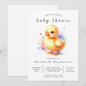 Boy Digital Duck Baby shower Kaart (Voorkant / Achterkant)