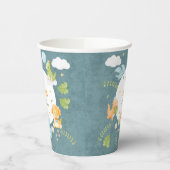 Boy Dinosaur 1st Birthday Party One-A-Saurus Papieren Bekers (Links)