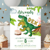 Boy Dinosaur 3-rex birthday  Kaart