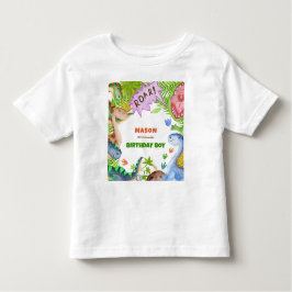 Boy Dinosaur 4th Birthday Invitation Kinder Shirts