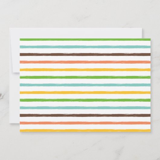 Boy Dinosaur Baby shower Invitation Kaart (Achterkant)