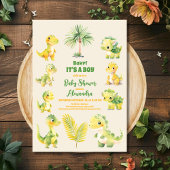 Boy Dinosaur Baby shower Kaart