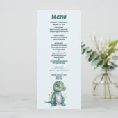 Boy Dinosaur Baby shower Menu (Staand voorkant)