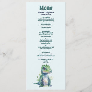 Boy Dinosaur Baby shower Menu