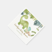 Boy Dinosaur Baby shower Paper Napkin Servet (Hoek)