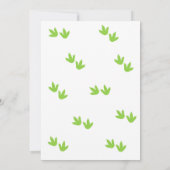 Boy Dinosaur Birthday Invitation / Dino Party Kaart (Achterkant)