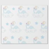 Boy Dinosaur Slapeping Cadeaupapier (Vlak)