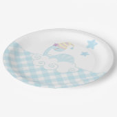 Boy Dinosaur Slapeping Papieren Bordje (Gekanteld)