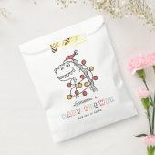 Boy Dinosaur Winter Christmas Coed Baby shower Bedankzakje (Gezegeld)