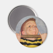  Boy Doen Chin Ups, Fitness en Oefening Magneet (Voorkant / Achterkant)