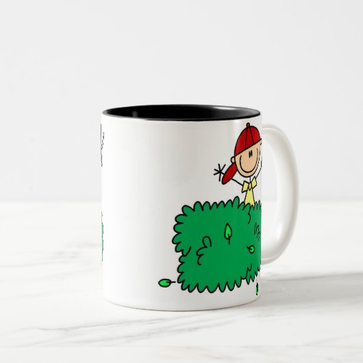 Boy Doing Yardwork Mok (Voorkant rechts)