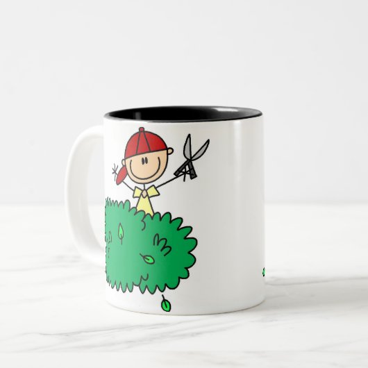 Boy Doing Yardwork Mok (Voorkant links)